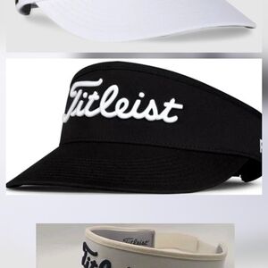 Titleist Black Visor with White Embroidered Logo